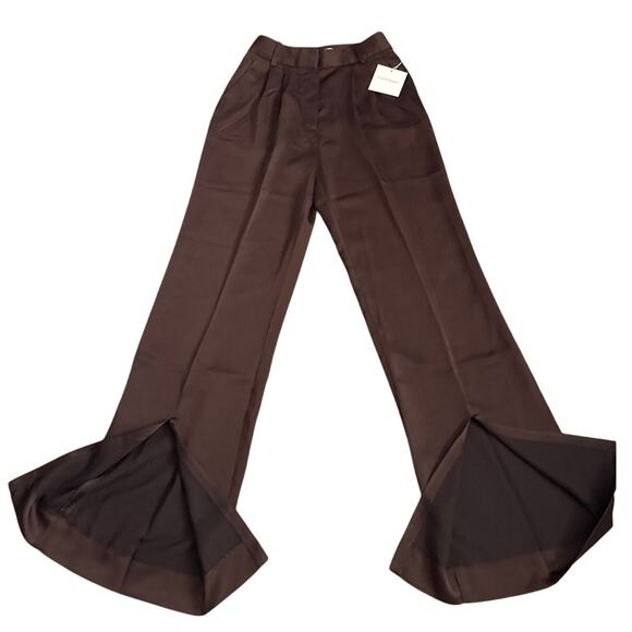 Favorite Daughter Split Decision Silky Trousers in‎ Chocolate Size 2 - Picture 11 of 14